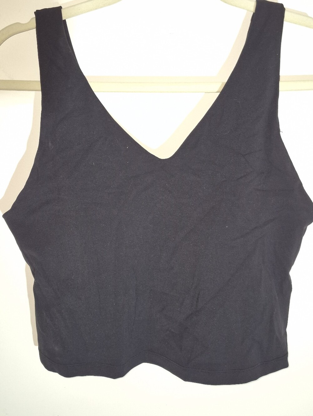 Athleta Black V-Neck Cropped Tank